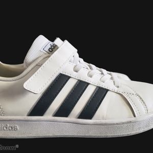 White and black addidas
